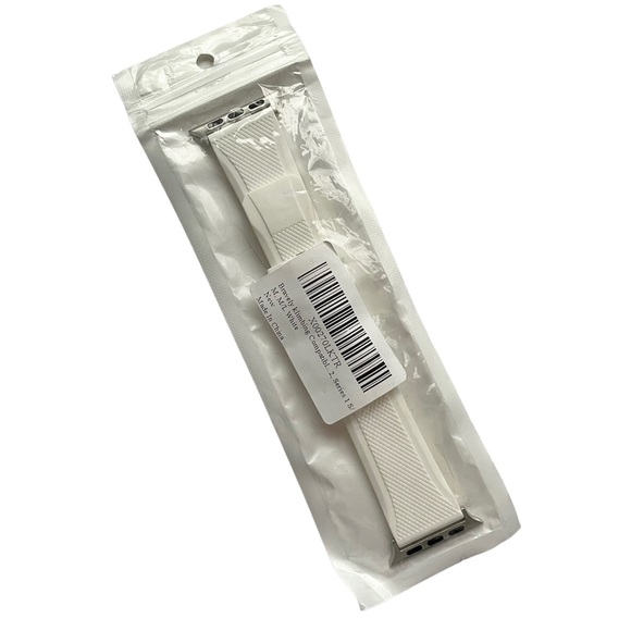 NEW WHITE Silicone Band w/ Buckle Apple Watch 38/40/41mm M/L - Picture 7 of 7